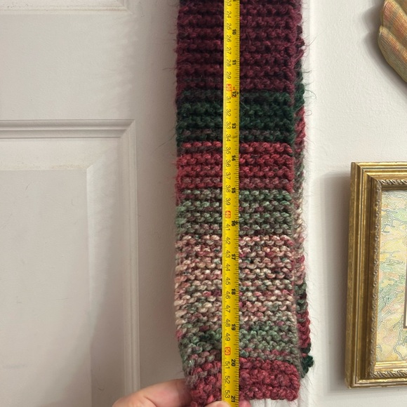 Handmade Multicolor Knit Scarf - Picture 2 of 3